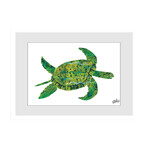 Turtle Framed Painting Print (8"H x 12"W x 1.5"D)