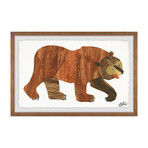 Brown Bear Framed Painting Print // Deckled Edge (8"H x 12"W x 1.5"D)