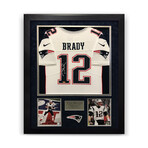 Tom Brady // New England Patriots // Signed White Jersey + Framed