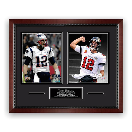 Tom Brady // Patriots + Buccaneers // Unsigned 2-Way + Framed Photograph