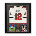 Tom Brady // Tampa Bay Buccaneers // Signed White Jersey + Framed