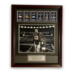 Tom Brady w/ Banners Ver. 1 // New England Patriots // Framed + Unsigned Photograph