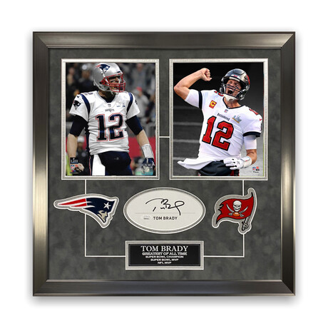 Tom Brady // Patriots + Buccaneers // Signed + Framed Cut