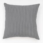 Biscay Stripes Outdoor Pillow // 18" X 18" (Black Beauty)