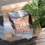 Tamani Palm Outdoor Pillow // 18" X 18" (Black Beauty)