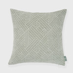Anke Woven Chenille Jacquard Geometric Pillow // 18" X 18" (Black Beauty)