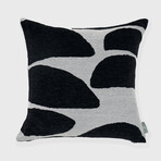 Stonelance Abstract Woven Pillow // 18" X 18" (Smoke Gray Peach)