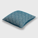 Logan Reversible Geometric Chenille Pillow // 18" X 18" (Spanish Villa)