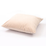 Corda Solid Ribbed Assent Pillow // 18" X 18" (Cream)