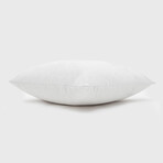Corda Solid Ribbed Assent Pillow // 18" X 18" (Cream)
