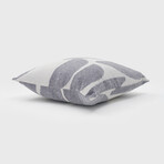 Stonelance Abstract Woven Pillow // 18" X 18" (Smoke Gray Peach)