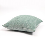 Logan Reversible Geometric Chenille Pillow // 18" X 18" (Spanish Villa)