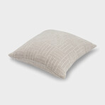 Oberon Staggered Stripe Woven Chenille Pillow // 24" X 24" (Spanish Villa)