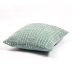 Oberon Staggered Stripe Woven Chenille Pillow // 18" X 18" (Spanish Villa)