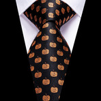 Jack Silk Tie // Black + Orange