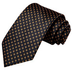 Newton Silk Tie // Black + Orange + Blue