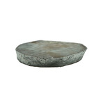 Large Thick Luxury Agate Trivet // Silver Trim (Natural Agate)