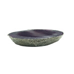 Large Thick Luxury Agate Trivet // Silver Trim (Natural Agate)