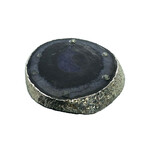 Large Thick Luxury Agate Trivet // Silver Trim (Natural Agate)