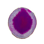 Large Thick Luxury Agate Trivet // Silver Trim (Natural Agate)