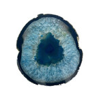 Large Thick Luxury Agate Trivet // Silver Trim (Natural Agate)