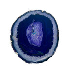 Large Thick Luxury Agate Trivet // Silver Trim (Natural Agate)