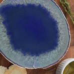 Large Thick Luxury Agate Trivet // Silver Trim (Natural Agate)