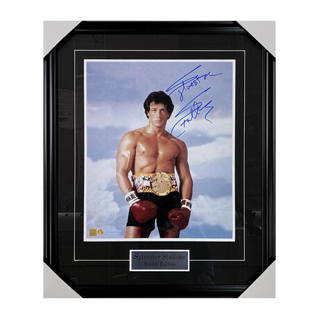 Sylvester Stallone // Rocky //  Framed Autographed Photo