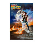 Back To The Future // Autographed by Michael J. Fox, Christopher Lloyd, Thomas Wilson, Lea Thompson, Claudia Wells + James Tolkan Movie Poster // 27x39