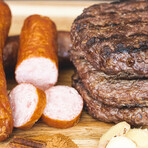 Rum Bratwurst & Burger Combo // Pack of 4 // 4 lb