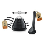 Kitchenware 17-Piece Non-Stick Cookware Set (Gray)