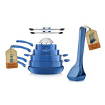 Kitchenware 17-Piece Non-Stick Cookware Set (Gray)