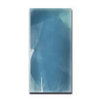 Signature Series Glass Heater + Towel Rack // Blurry blue (48"L x 16"W + 16" Rack)