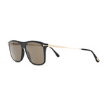 Men's Max Classic Sunglasses // Shiny Black Gold + Brown