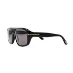 Men's Shield Sunglasses // Black + Gray