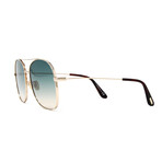 Men's Sunglasses // Gold + Blue Gradient