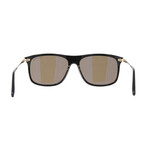 Men's Max Classic Sunglasses // Shiny Black Gold + Brown