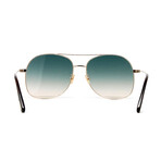 Men's Sunglasses // Gold + Blue Gradient