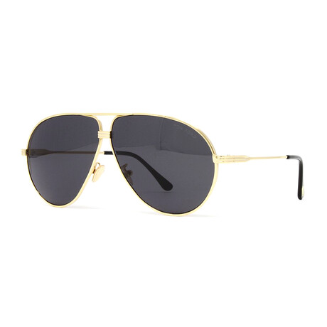 Men's Aviator Sunglasses // Gold + Gray