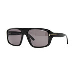 Men's Shield Sunglasses // Black + Gray