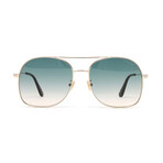 Men's Sunglasses // Gold + Blue Gradient