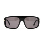 Men's Shield Sunglasses // Black + Gray