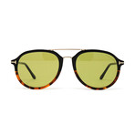 Tom Ford // Unisex FT0674S Sunglasses // Black Havana + Green