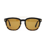 Men's Modern Classic Sunglasses // Black Havana + Brown
