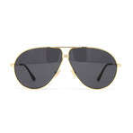 Tom Ford // Men's FT0734HS Aviator Sunglasses // Gold + Gray