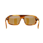 Men's Shield Sunglasses // Light Havana + Brown