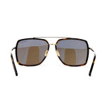 Men's Square Sunglasses // Havana Gold + Brown