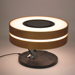 Circle of Life Lamp with Bluetooth Speaker + Wireless Charger // Maple
