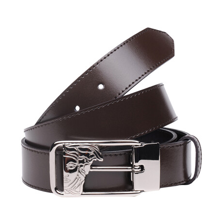 Versace Leather Belt // Brown // V2