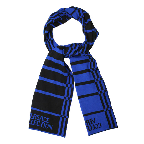 Versace Wool Scarf // Blue // V2